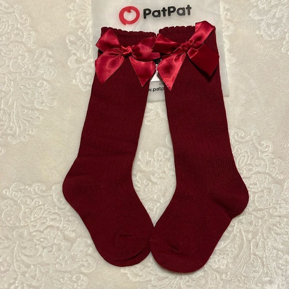 BABY GIRLS NEW SIZE 12 - 18 MONTHS BOW SOCKS